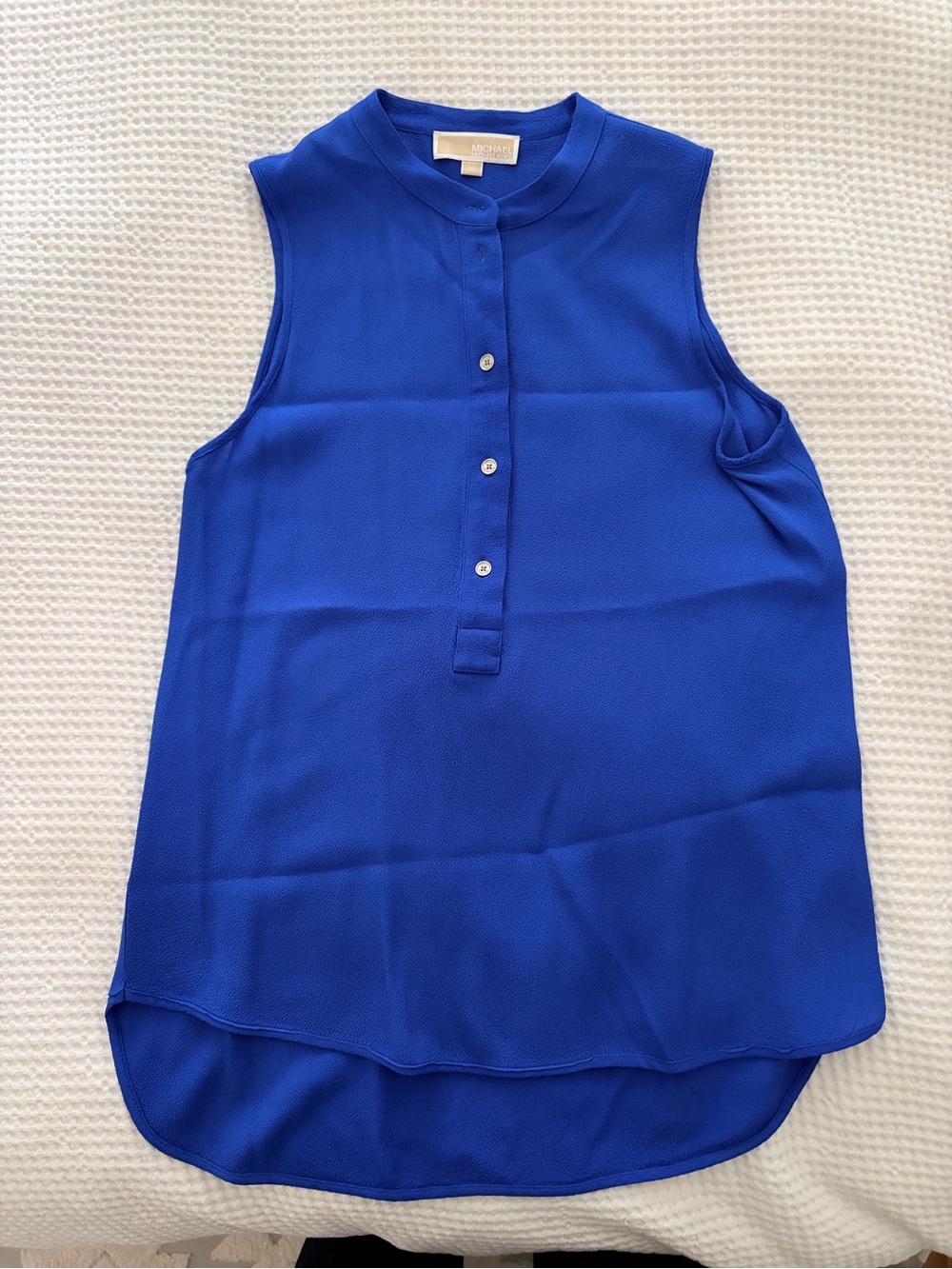 Michael Kors Sleeveless Button Top - Royal Blue